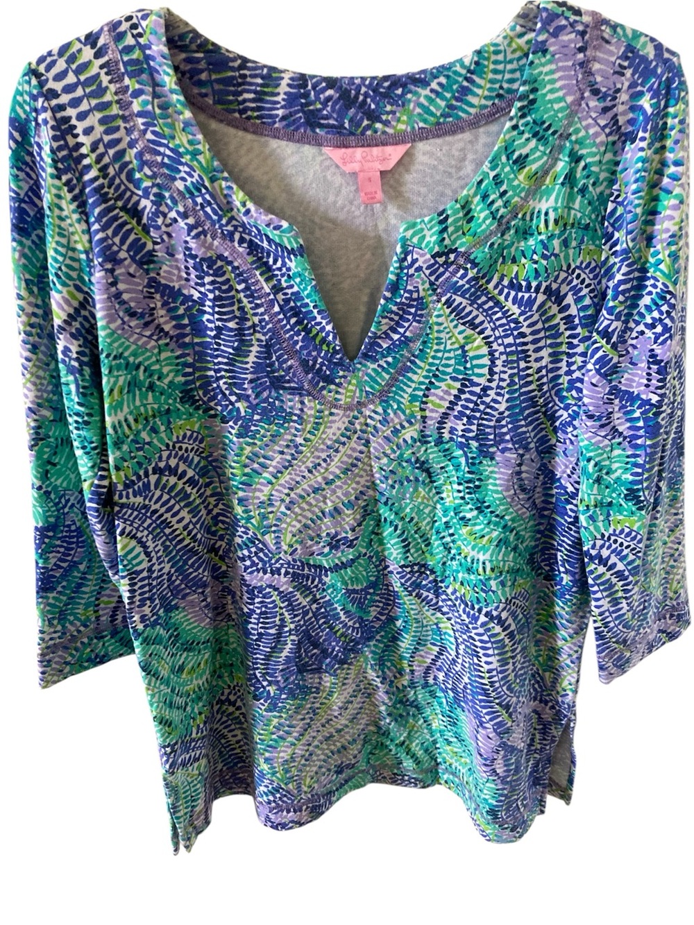 Lilly Pulitzer Justina Tunic Top in Fantasea UPF 50+ Size S